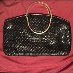 Sexy Black Clutch with Gold Accents